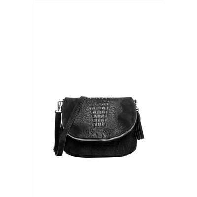Bandolera de piel Negro - Firenze Artegiani