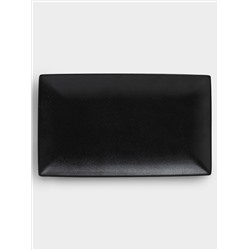 Блюдо, 34.5x19.5 см, прямоугольное, чёрное, Икра