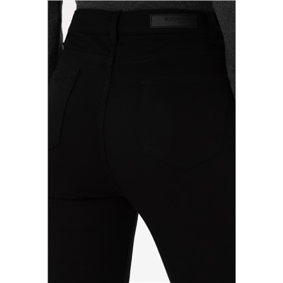 Kadın Siyah Toothpick Fit Kanvas Pantolon