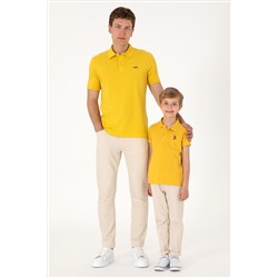 Erkek Çocuk Sarı Basic Polo Yaka Tişört