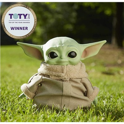 Star Wars Grogu Plush Toy, 11-in “The Child” from The Mandalorian, Collectible Stuffed Character for Movie Fans, Ages 3 Years and Older