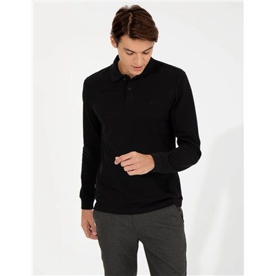 Siyah Slim Fit Sweatshirt