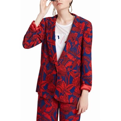 Americana floral borgoña