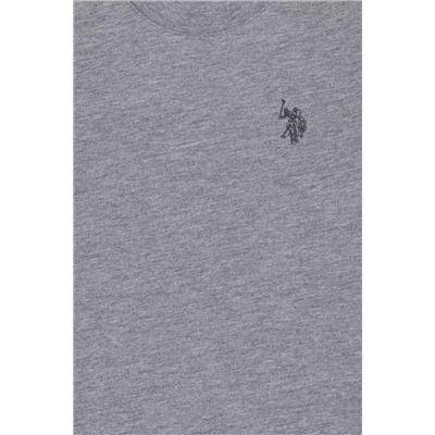 Erkek Çocuk Gri Melanj Basic Bisiklet Yaka Sweatshirt