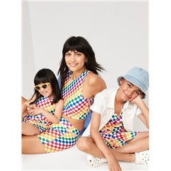 Printed One-Piece Henley Swimsuit for Toddler Girls