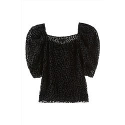 Blusa de seda Negro