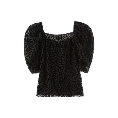Blusa de seda Negro