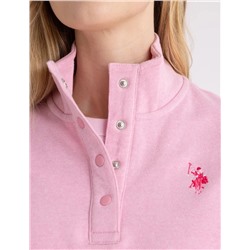 SNAP PLACKET POPOVER SWEATSHIRT