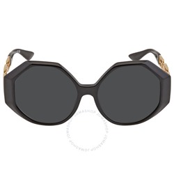 VERSACEDark Gray Geometric Ladies Sunglasses