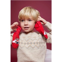 Defacto Erkek Bebek Regular Fit Bisiklet Yaka Etnik Desenli Kazak A3852A523AU