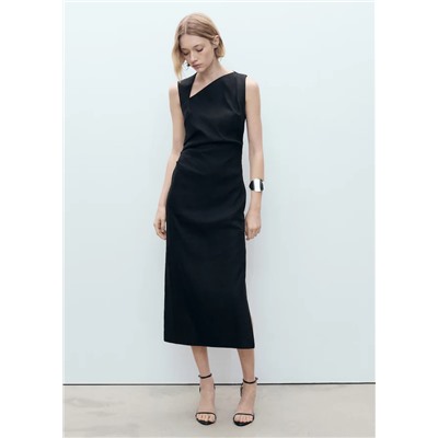 Vestido lino asimétrico