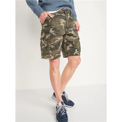 Lived-In Straight Cargo Shorts for Men -- 10-inch inseam