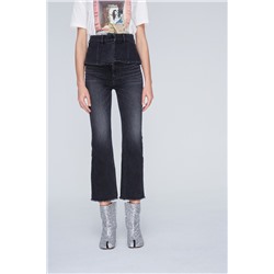 Vaquero bootcut de tiro alto Negro