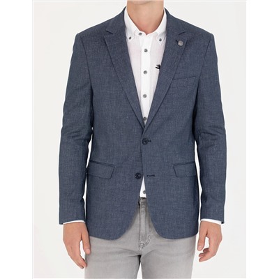 Açık Lacivert Slim Fit Ceket