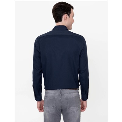 Lacivert Slim Fit Oxford Gömlek