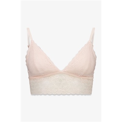 Bralette triangular LOVELY encaje rosa
