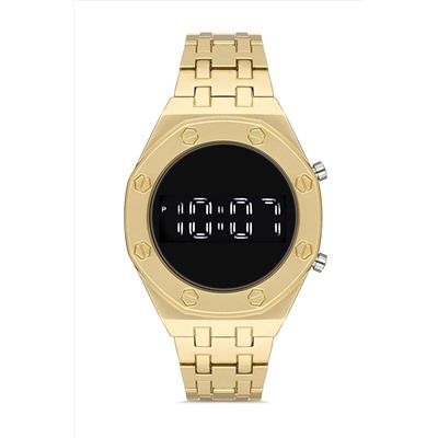 Aqua Di Polo 1987 Erkek Altın Metal Dijital Led Kol Saati Apwg028503 APWG0285