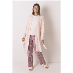 Bata larga canalé rosa