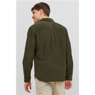 Camisa de terciopelo Caqui