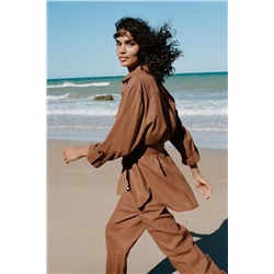 CAMISA SAFARI CON LINO