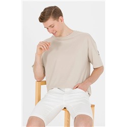 Erkek Taş Comfort Long Bisiklet Yaka Tişört