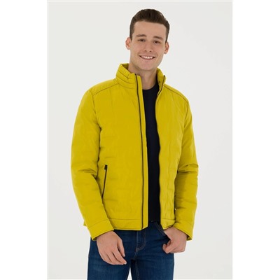 Erkek Neon Sarı Mont