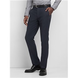 Skinny fit wool blend pants with stretch