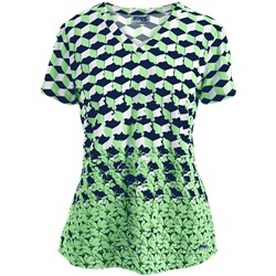 Grey's Anatomy Scrubs Classic Fit Illusion Print Top