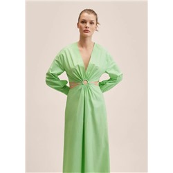 Vestido algodón abertura -  Mujer | MANGO OUTLET España