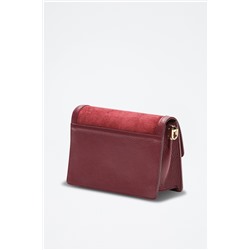 Bandolera de piel Kaia Burdeos
