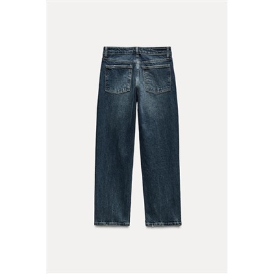 TRF SLIM CROPPED BELL BOTTOM MID-WAIST JEANS