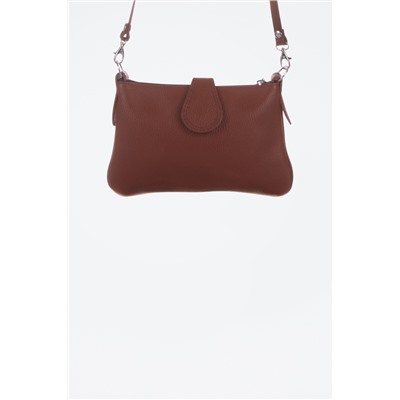 Bandolera de piel Allerona Marrón