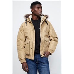Parka con capucha Beige