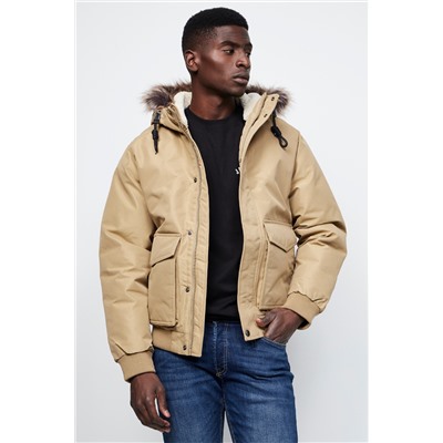 Parka con capucha Beige