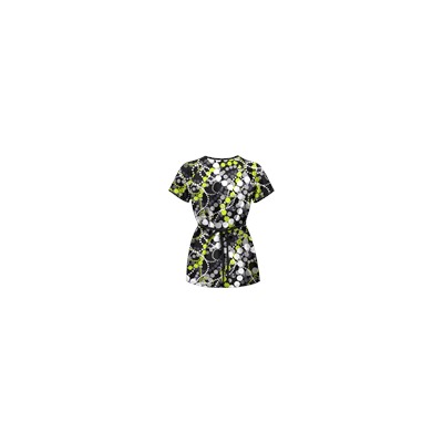 UA Mardi Gras Granite Mock Wrap Scrub Top