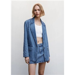 Americana vaquera bolsillos -  Mujer | MANGO OUTLET Melilla
