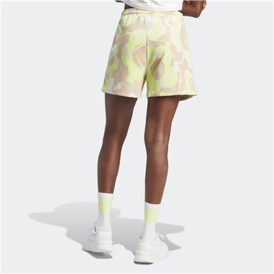 FLORAL GRAPHIC 3-STRIPES FLEECE SHORTS