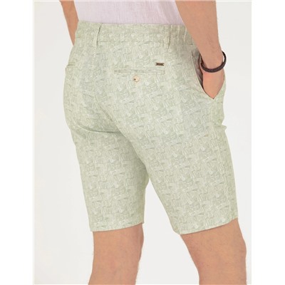 Haki Slim Fit Bermuda Şort