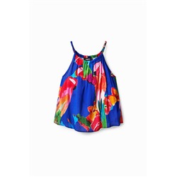 Blusa halter tropical