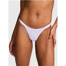 Logo Cotton High-Leg Micro Thong Panty