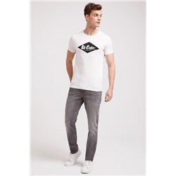 Lee Cooper Erkek Summerlogo O Yaka T-Shirt Beyaz 202 LCM 242008