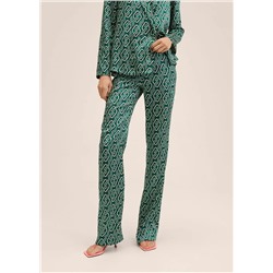 Pantalón estampado cadenas -  Mujer | MANGO OUTLET Melilla