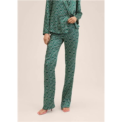 Pantalón estampado cadenas -  Mujer | MANGO OUTLET Melilla