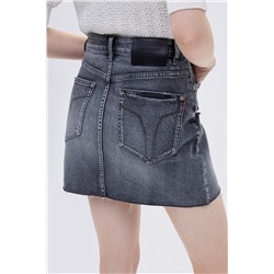 Minifalda de talle alto Negro