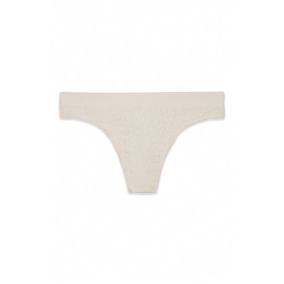 Tanga sin costuras animal print beige