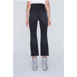 Vaquero bootcut de tiro alto Negro