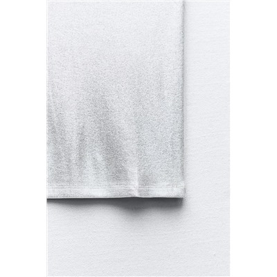 RIBBED METALLIC T-SHIRT