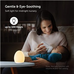 VAVA Home VA-CL009 Kids with Color Changing Mode & Dimming Function Rechargeable Baby Night Light with Touch Control & 1 Hour Timer, up to 100H, White