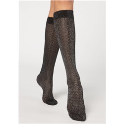Lange Socken mit Glitzer