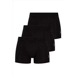 U.S. Polo Assn. Erkek Siyah 3 Lü Boxer P20367S1293
